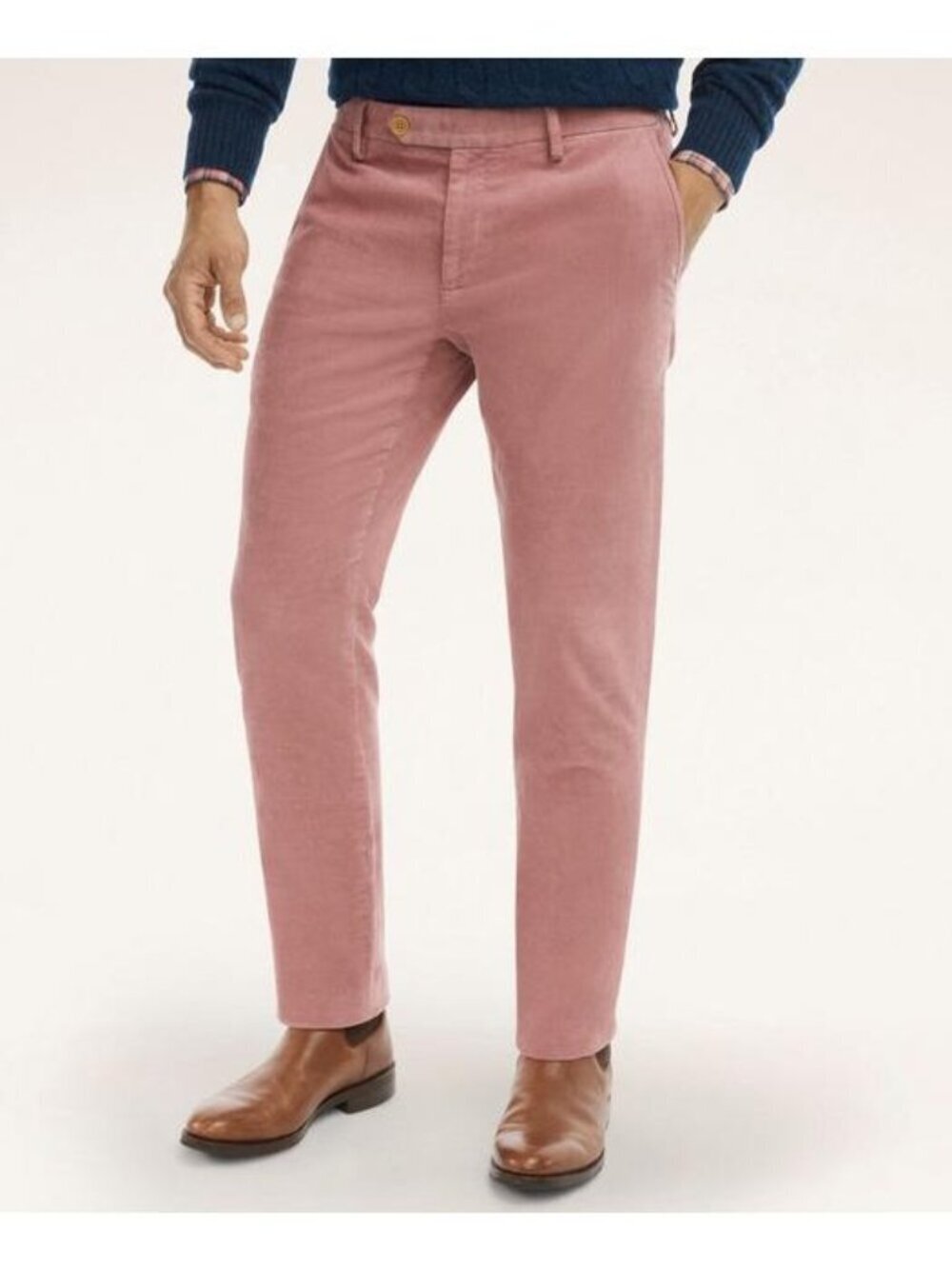 Brooks Brothers Milano Fit Pink Corduroy Pants W35/L30 NWT